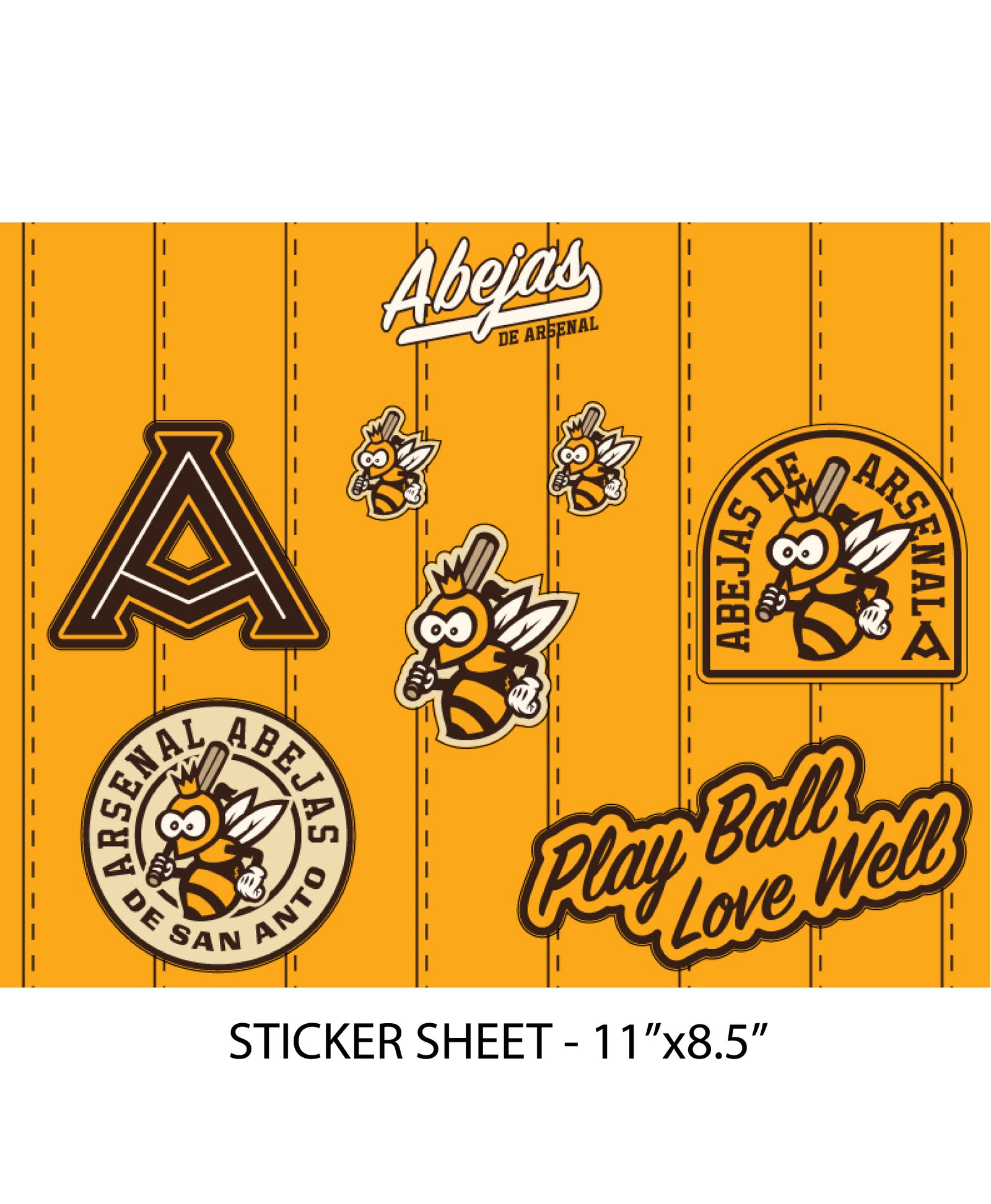 Arsenal Abejas Sticker Sheet